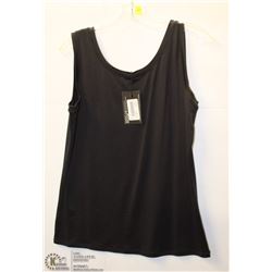 BLACK SATEEN TANK SIZE LARGE