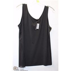BLACK SATEEN TANK SIZE LARGE