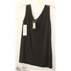Image 1 : BLACK SATEEN SLEEVELESS BLOUSE SIZE 10