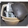 Image 1 : LOT OF 3 PLASTIC GARBAGE CANS AND MORE