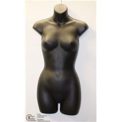 BLACK FULL TORSO HANGING WALL MANNEQUIN