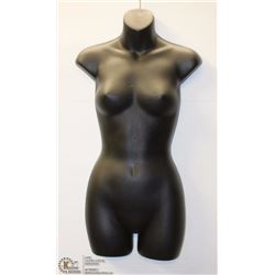 BLACK FULL TORSO HANGING WALL MANNEQUIN