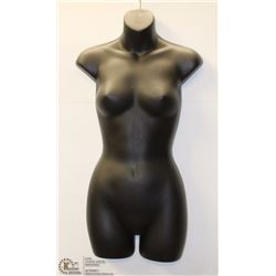 BLACK FULL TORSO HANGING WALL MANNEQUIN