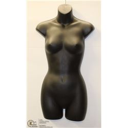 BLACK FULL TORSO HANGING WALL MANNEQUIN