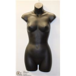 BLACK FULL TORSO HANGING WALL MANNEQUIN