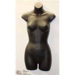 BLACK FULL TORSO HANGING WALL MANNEQUIN
