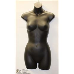 BLACK FULL TORSO HANGING WALL MANNEQUIN
