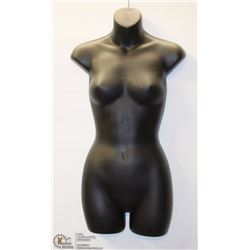 BLACK FULL TORSO HANGING WALL MANNEQUIN