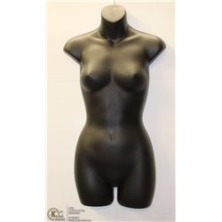 BLACK FULL TORSO HANGING WALL MANNEQUIN