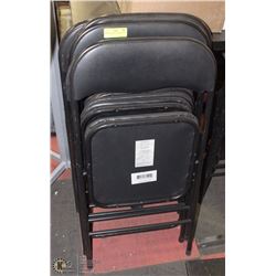 LOT OF 5 METAL FOLDING CHAIRS