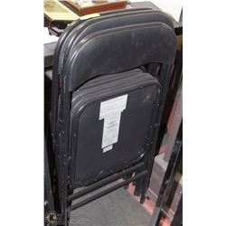 LOT OF 4 METAL FOLDING CHAIRS