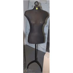 BLACK TORSO MANNEQUIN ON STAND