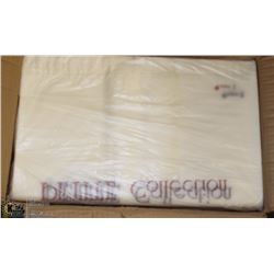 BOX OF 1300 COUNT SMALL LABELED SHOPPING BAGS