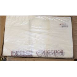 BOX OF 1500 COUNT SMALL LABELED SHOPPING BAGS