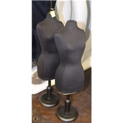 LOT OF 2 SHELF SIZE MANNEQUINS 20" TALL