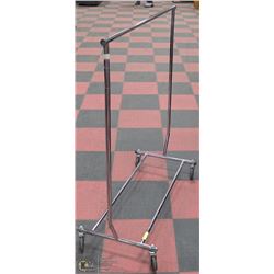 COLLAPSIBLE METAL ROLLING CLOTHING RACK