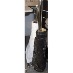 METAL GARMENT BAG STAND WITH 2 ROLLS OF GARMENT