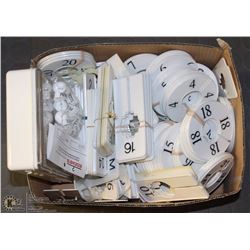 BOX OF PLASTIC STORE SIZE INDICATORS