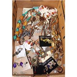 FLAT OF APPROX 30 NEW COSTUME JEWELRY PIECES