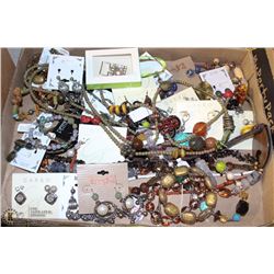 FLAT OF APPROX 30 NEW COSTUME JEWELRY PIECES