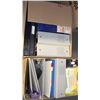 Image 1 : 2 BOXES OF ASSORTED OFFICE SUPPLIES, INCLUDES TAPE