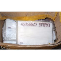 BOX OF MEDIUM STAMPED CLEAR STORE BAGS