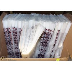 BOX OF LARGE LABELED SHOPPING BAGS