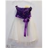 Image 1 : PURPLE AND WHITE DRESS SIZE LARGE