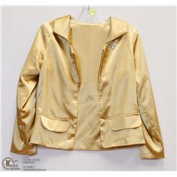 WOMENS GOLD BLAZER SIZE UNKNOWN