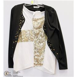 WHITE SHIRT AND BLACK JACKET SIZE LARGE