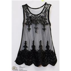SHEER BLACK SHIRT SIZE UNKNOWN