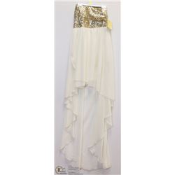 GOLD AND WHITE DRESS SIZE UNKNOWN