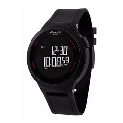 KENNETH COLE NEW YORK BLACK SILICONE STRAP