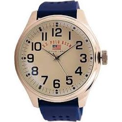 U.S. POLO ASSN.  BLUE RUBBER STRAP WHITE DIAL