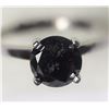 Image 2 : #1-14KT WHITE GOLD BLACK DIAMOND (1.55CT) RING
