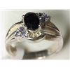Image 1 : #4-STERLING SILVER SAPPHIRE AND TANZANITE RING