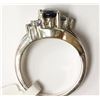 Image 2 : #4-STERLING SILVER SAPPHIRE AND TANZANITE RING