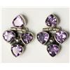 Image 1 : #9-STERLING SILVER AMETHYST EARRINGS