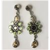 Image 1 : #15-STERLING SILVER PERIDOT,CITRINE,GARNET EARRING