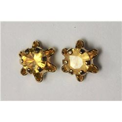 #17-14KT YELLOW GOLD YELLOW SAPPHIRE EARRING