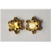 #17-14KT YELLOW GOLD YELLOW SAPPHIRE EARRING