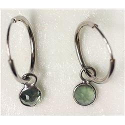 #20-14KT WHITE GOLD ALEXANDRITE (0.60CT) HOOP