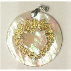 #23-STERLING SILVER MOTHER OF PEARL PENDANT