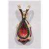 Image 2 : #31-10KT YELLOW GOLD GARNET (0.87CT)  PENDANT