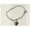 #40-STERLING SILVER RHODIUM PLATED HEART SHAPED