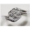 #42-STERLING SILVER 7 DIAMOND RING