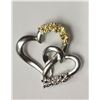 Image 1 : #44-STERLING SILVER DIAMOND HEART SHAPED PENDANT