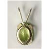 Image 2 : #47-14KT  YELLOW GOLD PERIDOT PENDANT