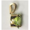 Image 3 : #47-14KT  YELLOW GOLD PERIDOT PENDANT