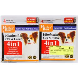 TWO HARLEY 4 IN 1 FLEA  AND TICK COLLARS